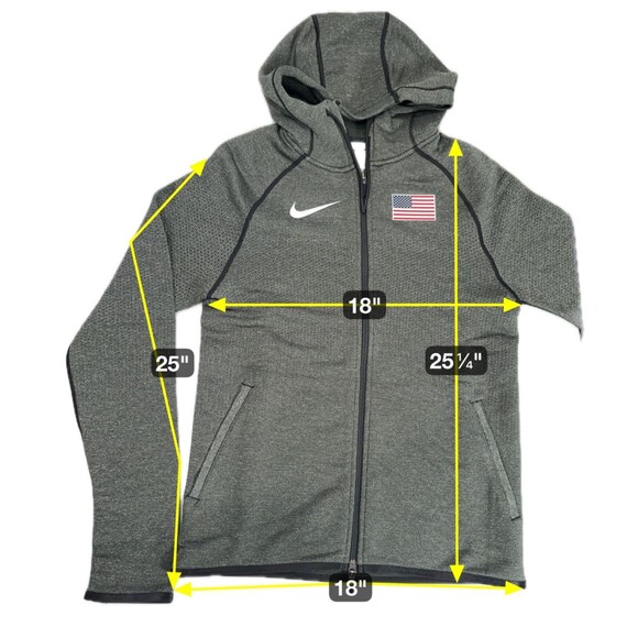 New Nike Pro Elite Team USA Woven Jacket/Hoodie CT4038-001 Grey Men's Small - Picture 2 of 9
